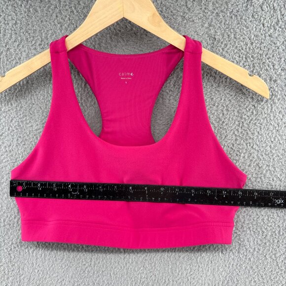 Johnny Was Calme Endurance Racer Back Sports Bra in Hot Pink Size Large - Picture 4 of 11